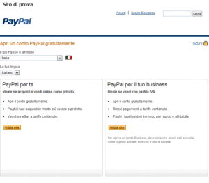 paypal screen